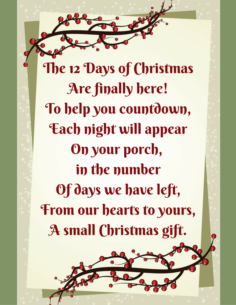 12 days of christmas made easy - uplifting mayhem